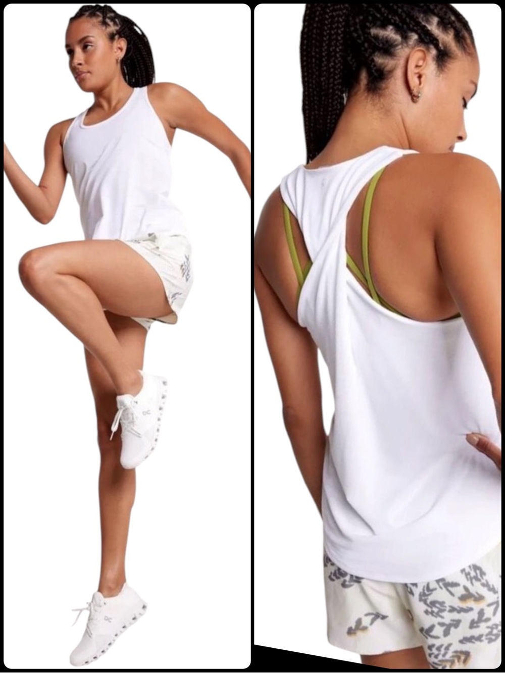 🆕 CALIA by Carrie Underwood - Racerback Twist Tank - White - XXL - NWT